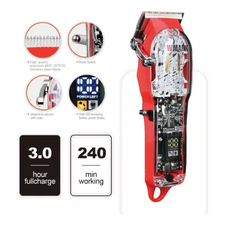 Maquina Profesional Cortadora De Cabello Inalámbrica Wmark (David B) Ref: NG-409