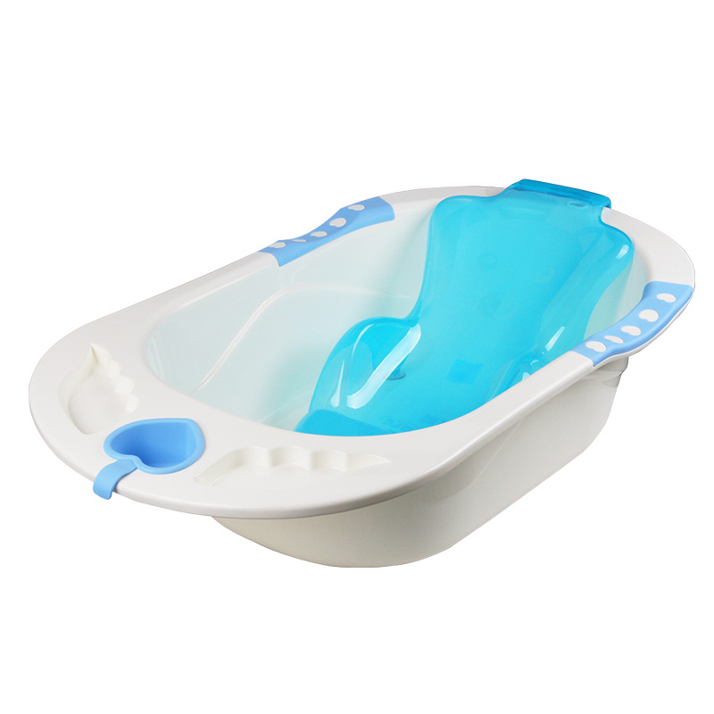 Bañera Tina Para Bebe Con Soporte Interno Grande Resistente Color Azul Incluye soporte Sí