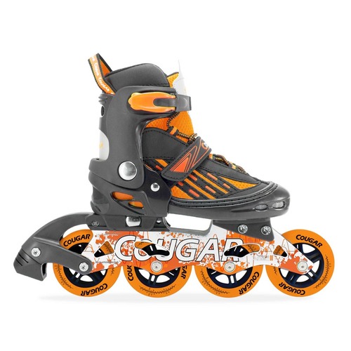 patines-linea-semiprofesionales-ajustables-cougar-rueda-grande-naranja