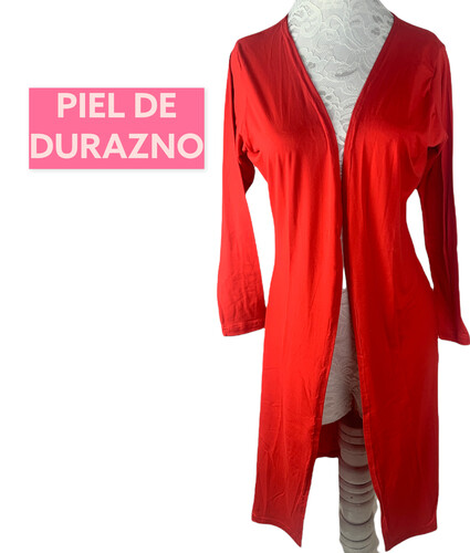 CARDIGAN ROJO PIEL DE DURAZNO