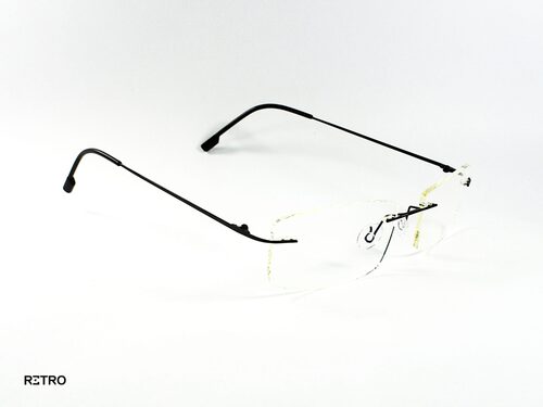 Retro® Gafas Black Titanium® 3 Tres Piezas Marco para formula Titanio 