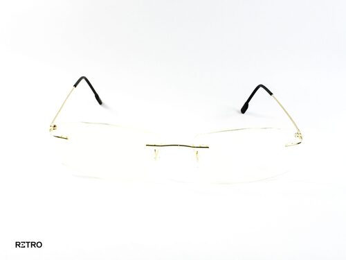 Retro® Gold Lite Slim Titanium® Original 3 Tres Piezas Descanso Antiblue® Pc® Gafas