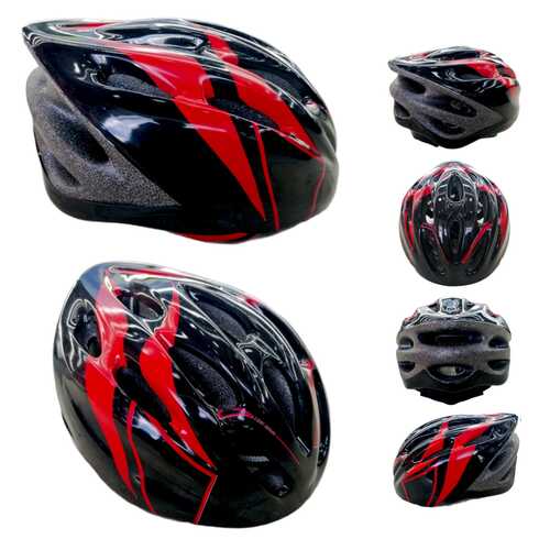 Combo Protecciones Patinaje Casco Rodilleras Coderas Guantes Ajustables Rojo