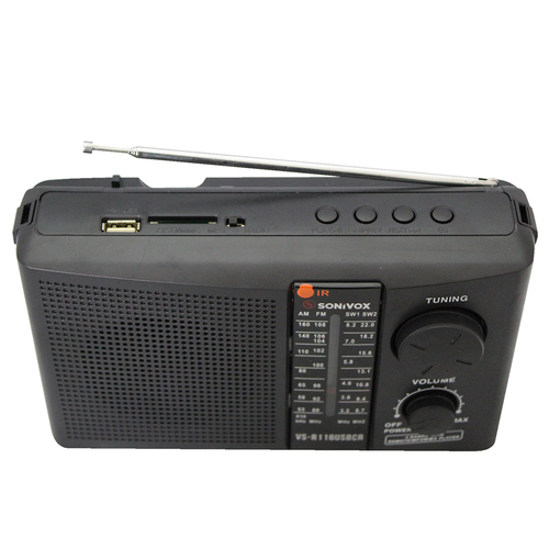 Radio Parlante Portatil Recargable AM FM SW Con Control Remoto