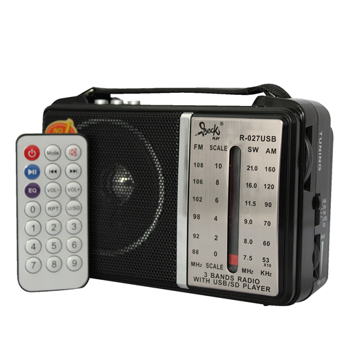 Radio Parlante Portatil Portable Recargable FM/AM Con Control