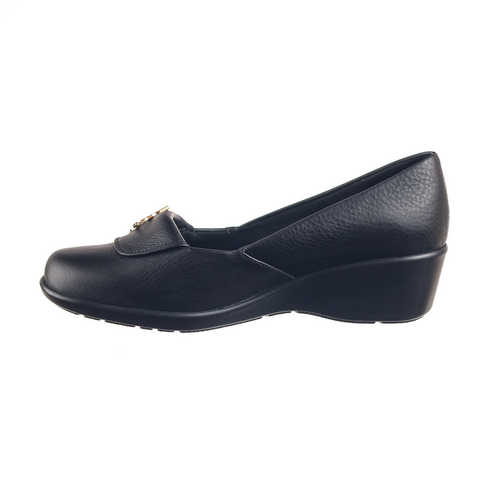 Zapato Mocacin Tipo Confort En Cuero Para Mujer VA-03 Negro
