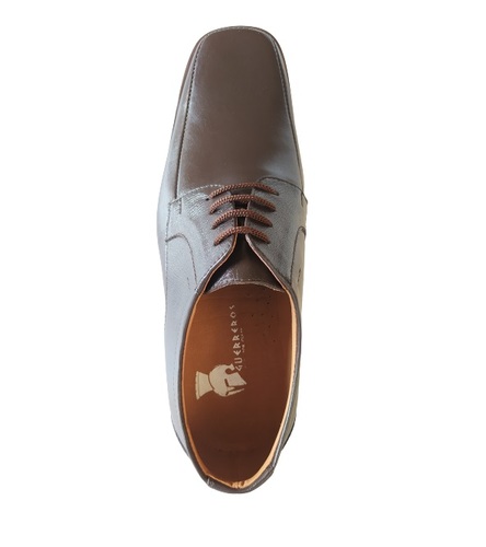 Zapato Formal  En Cuero, Calzado Guerreros GP-1603 Café