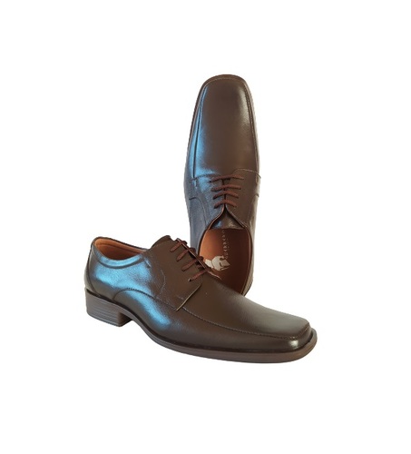 Zapato Formal  En Cuero, Calzado Guerreros GP-1603 Café