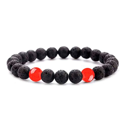 Pulsera Piedra Volcánica - Cornalina Unisex