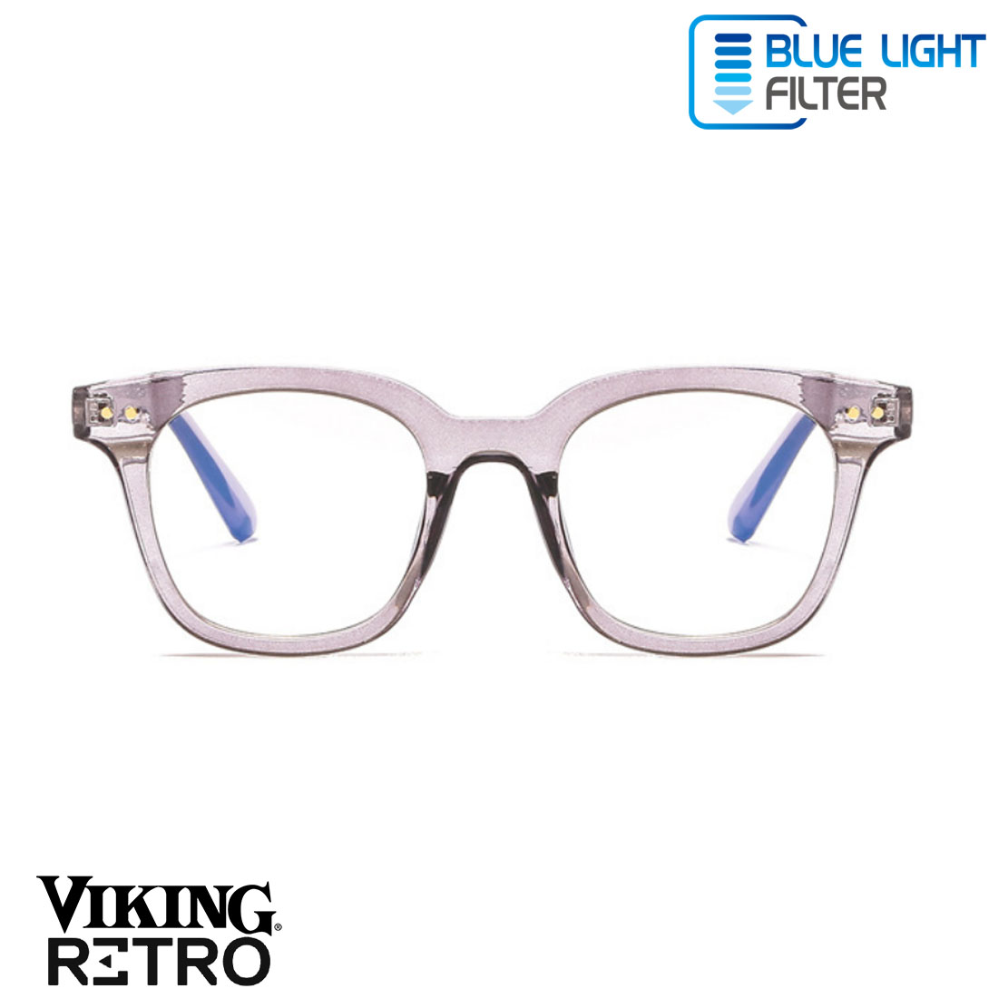 Montura Óptica Retro® Viking® 50 Antiblue Lente Descanso Pc® Gafas Originales
