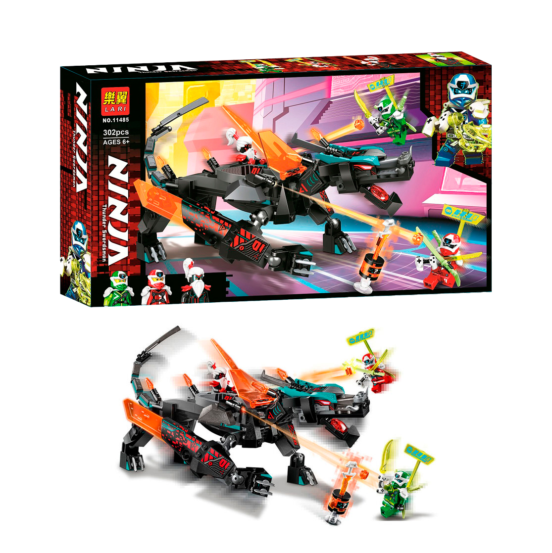 Juguete Armable Dragón Ninjas Armatodo Construcción 302 Pcs