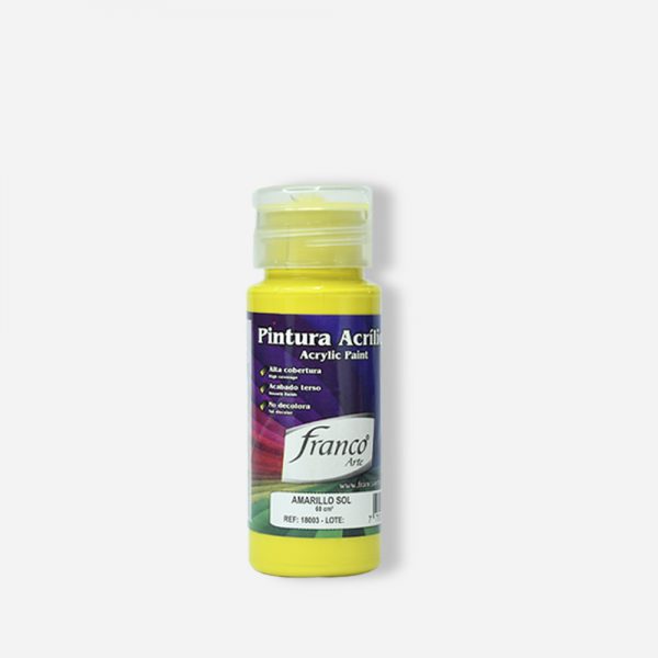 Pintura Al Frio Amarillo Sol 60 Ml Franco Arte