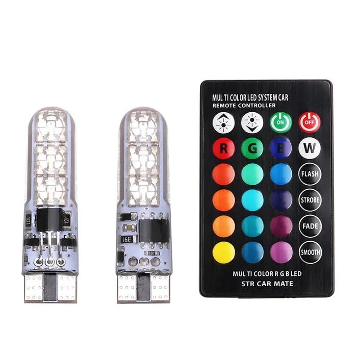 Cocuyos Led Rgb Con Control Remoto Carros Y Motos Colores