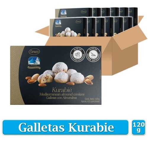 Greco Galletas Navideñas Con Almendras Kurabie 120gr X24 Uds