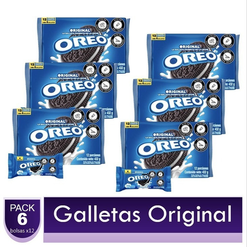 Galletas Oreo Original 6 Paquetes X12 Unidades