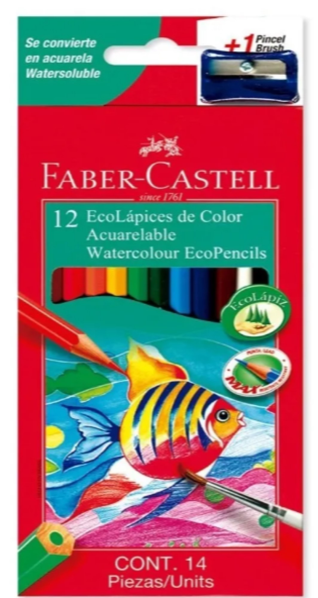 Colores  ACUAREABLES X 12 FABER CASTELL