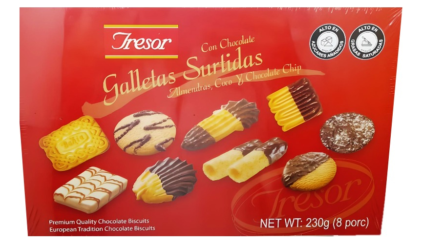 Estuche Galletas Navideñas Con Chocolate Tresor X 230 gr