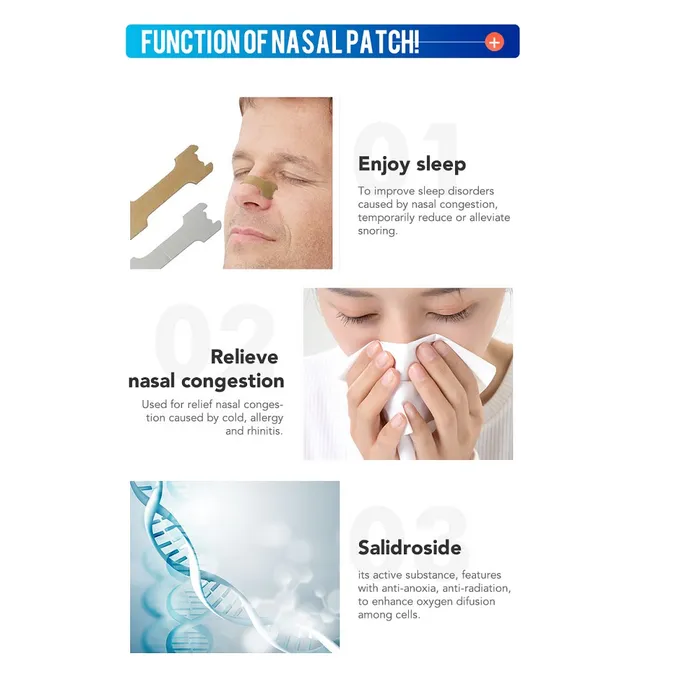 Tiras Nasales Nasal Strips Anti Ronquido Respirar Mejor X30