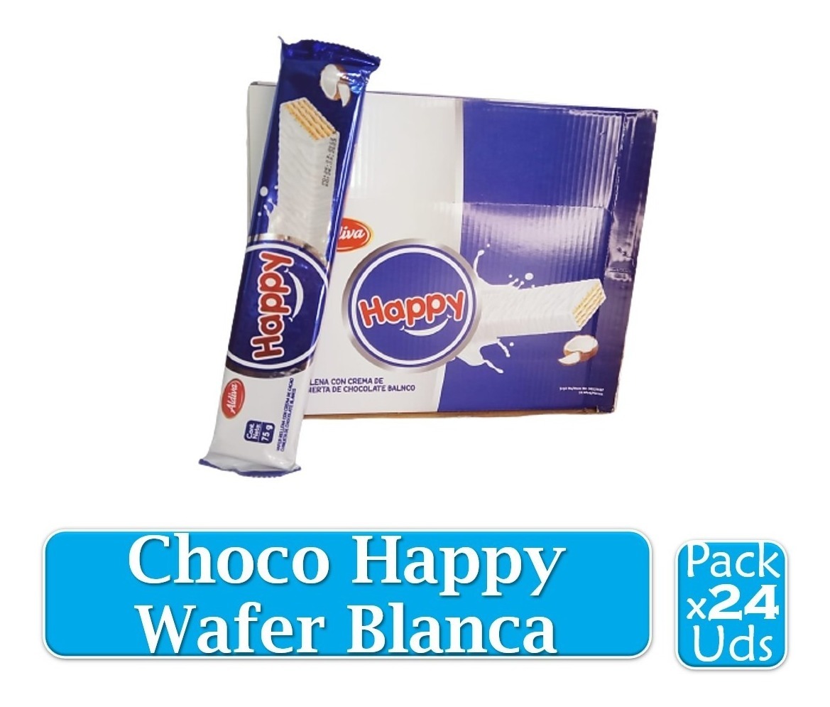 Galleta Happy Wafer chocolattina Blanca X 24 Uds