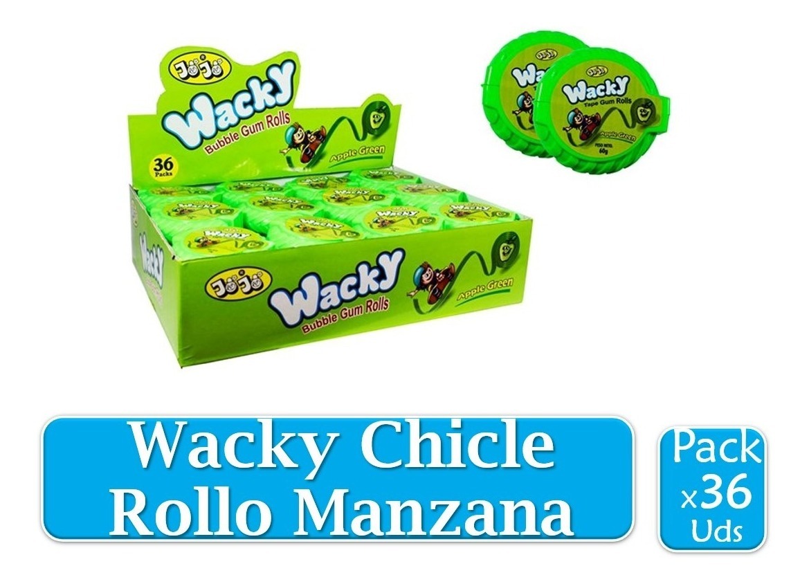 Wacky Chicle Rollo Manzana X 36 Uds