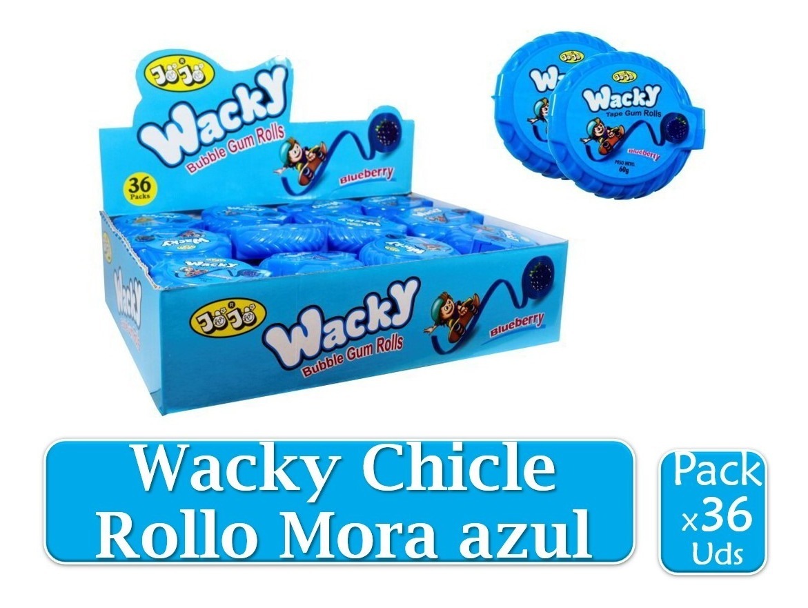 Wacky Chicle Rollo Morazul X 36 Uds