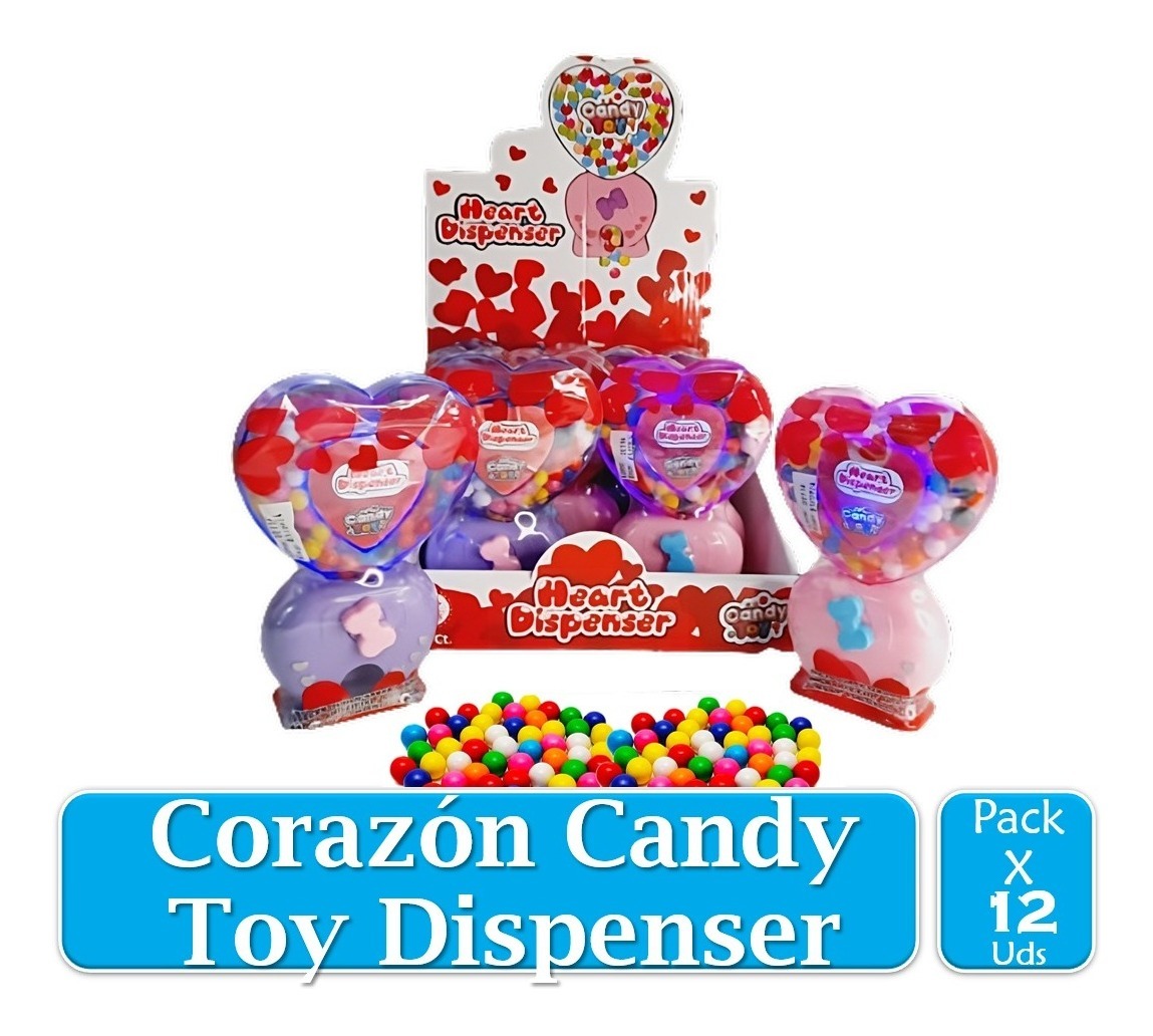 Candy Toy Corazón Dispenser X 12 Uds