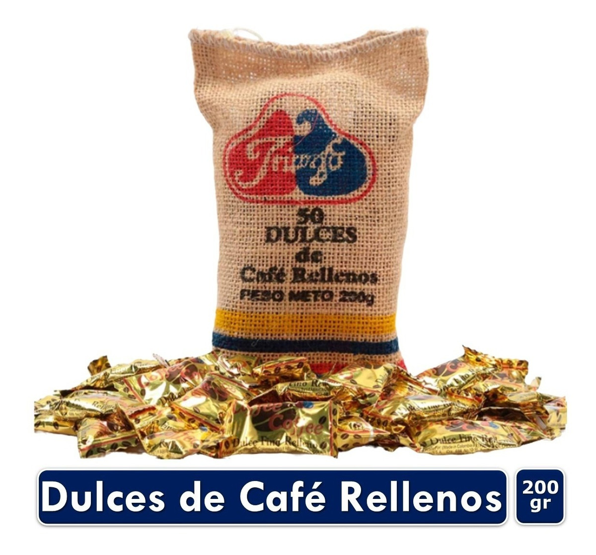 Dulces Rellenos Con Sabor A Café 50 Uds X200grs