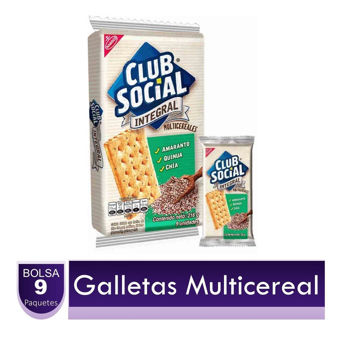 Galletas Club Social Multicereal X9 Uds