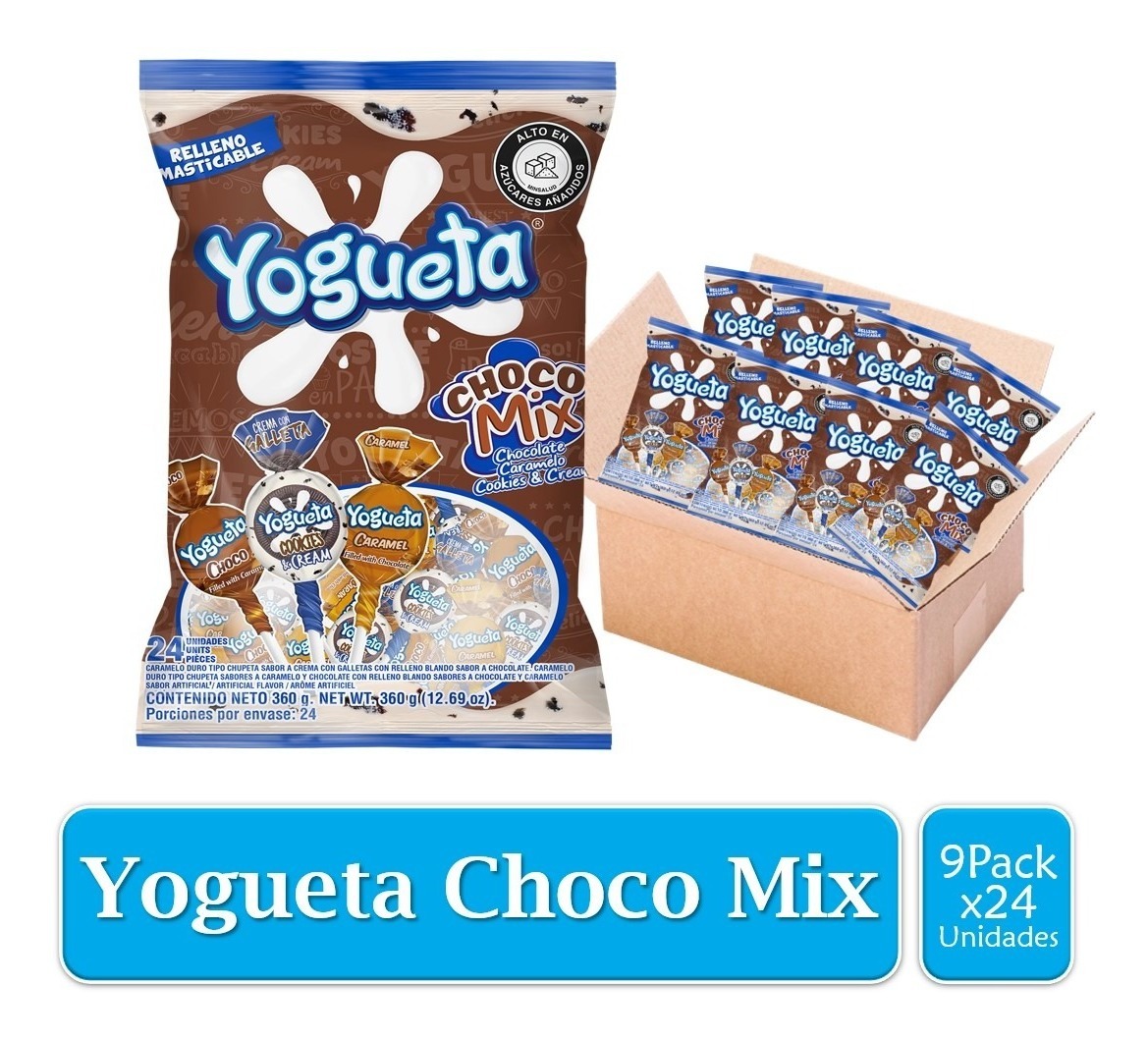 Chupeta Yogueta Choco Mix  X 216 Uds
