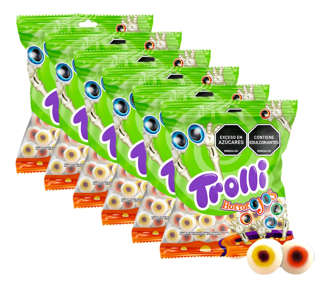 Dulces Gomitas Halloween Trolli Horrorojos Día Del Niño 6U