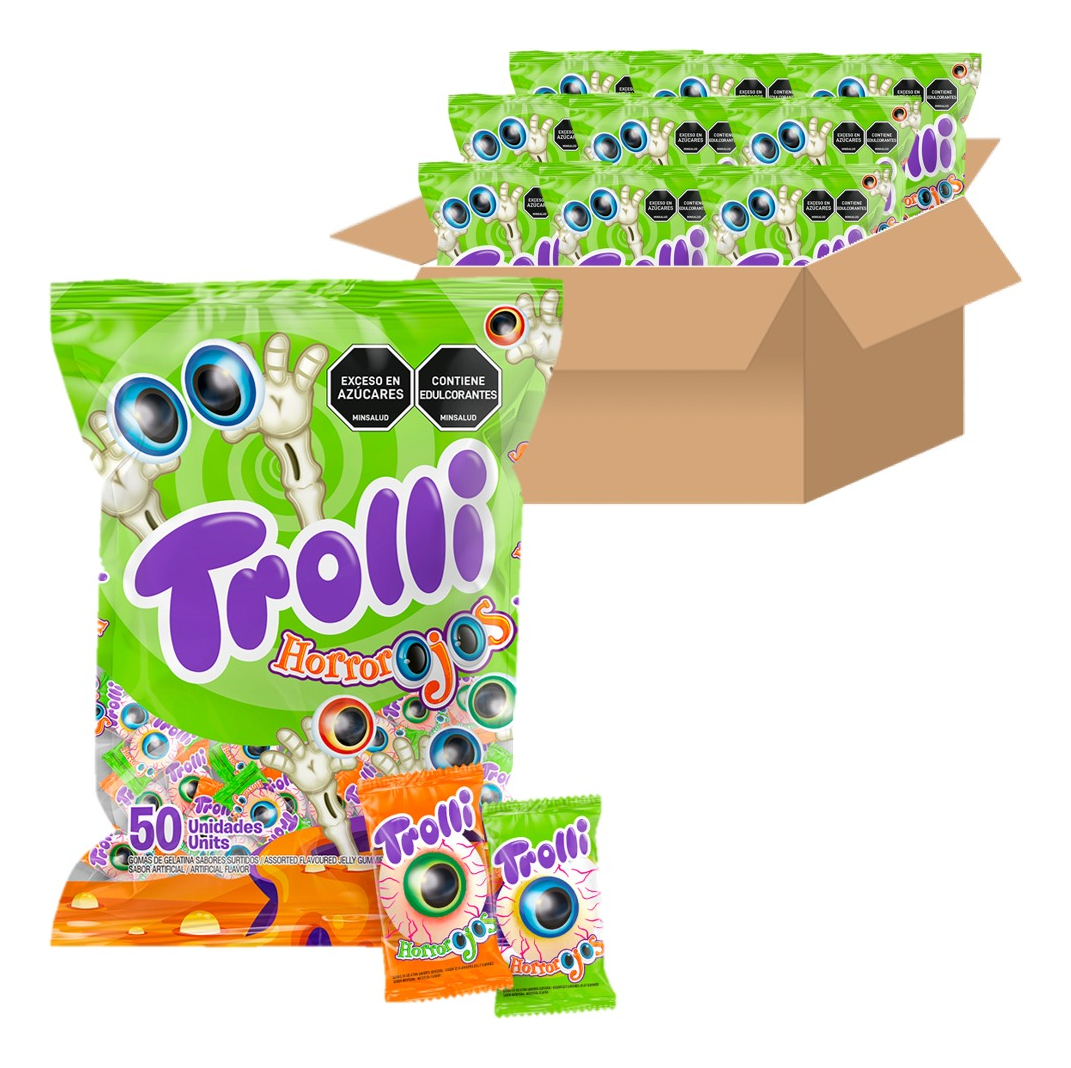 Dulces Gomitas Halloween Trolli Horrorojos Día Del Niño 400U