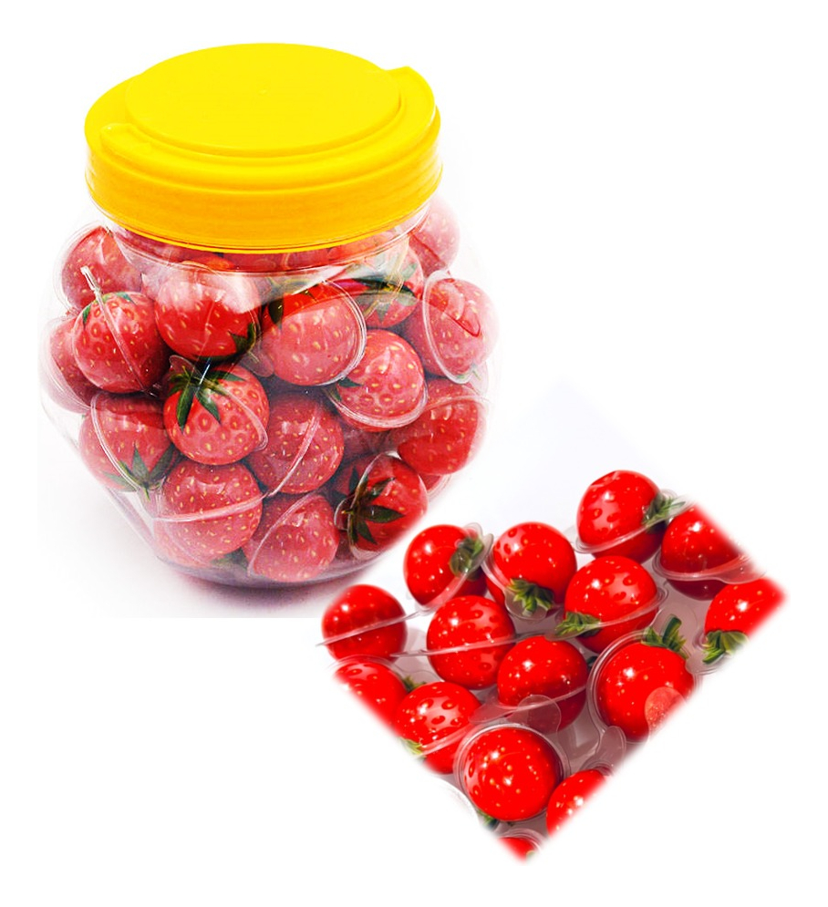 Goma Gummy Ball Strawberry Con Relleno 500 g X 50 uds