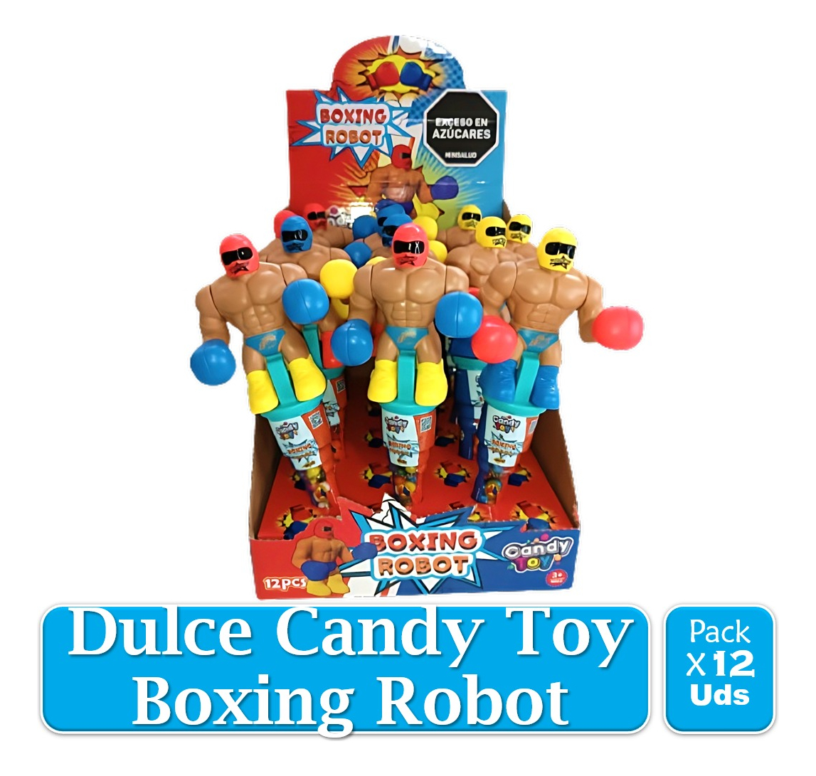 Dulces Juguetes Candy Toy Boxing Robot X 12 uds