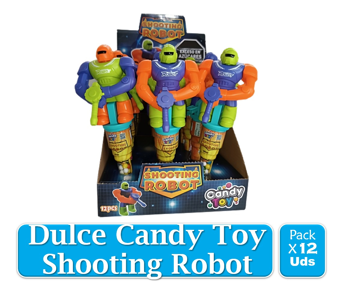 Dulces Juguetes Candy Toy Shooting Robot X 12 uds