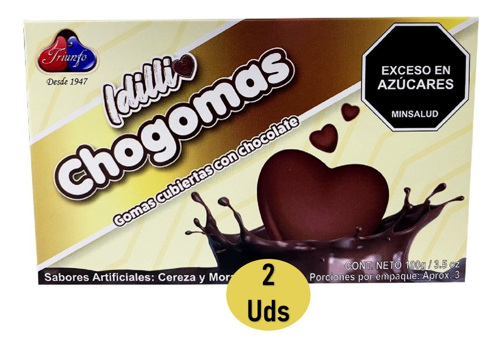 Chocolates Gomitas Triunfo Chogomas Idillio 100grs X 2 Uds