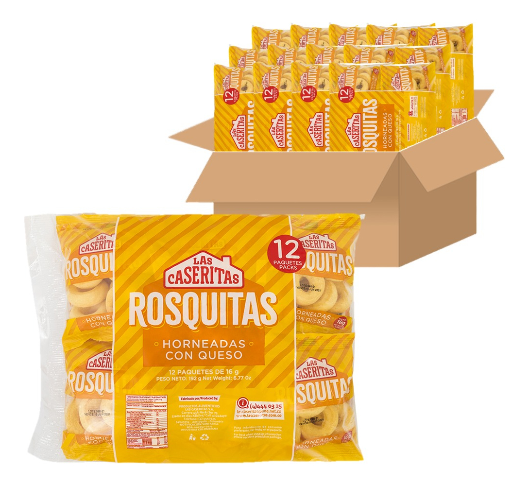 Roscas Rosquillas Horneadas De Queso Caseritas 12 Packs X12U