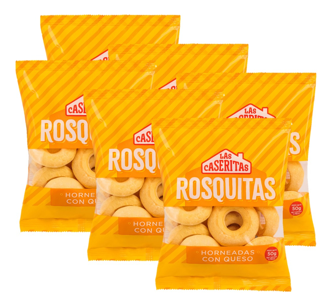 Roscas Rosquillas Horneadas De Queso Caseritas 6 Bolsas X50g