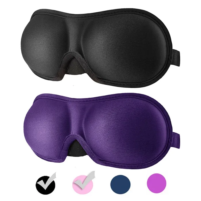 Antifaz 3d Tapa Ojos Suave Cómodo Oscuridad Total Dormir Pro Violeta