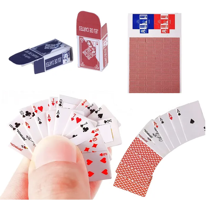 Baraja Miniatura Cartas De Poker Niños Adultos 1.5x1cm