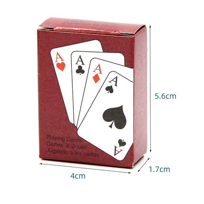 Baraja Mini Poker (trucos De Magia) Cartas Miniatura 54x37mm