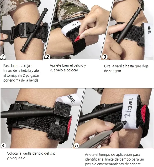 Torniquete Tactico De Emergencia Militar Primeros Auxilios