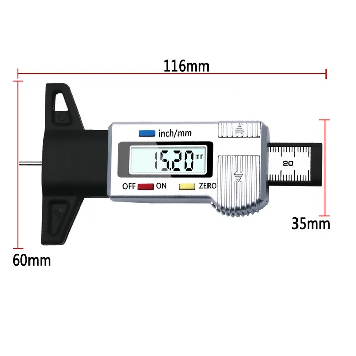 Medidor Calibrador Digital De Profundidad Llantas Carro Moto