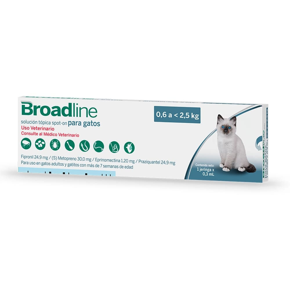 Broadline Antiparasitario gatos S Spot On( 0.6 a 2.5kl)