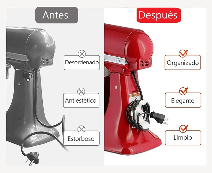 Gancho Organizador De Cables Adhesivo Electrodomesticos