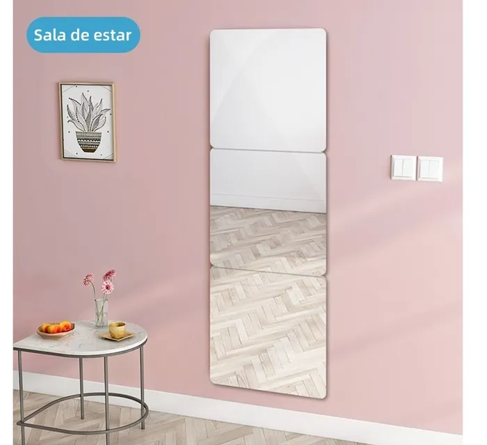 Espejo Vinilo Adhesivo Decorativo Rectangular 