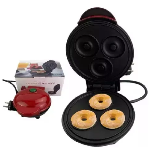 Máquina Mini Donas De 3 Rosquillas Mini Postres Antiadherente 