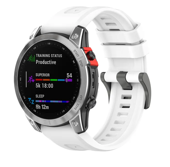 Pulso Correa Para Reloj Garmin Fenix 5x 5xplus 26mm Blanco