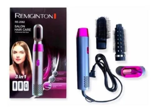 Cepillo Secador Alisador Para Cabello 3 Cabezas Intercambiables REMINGTON AAA 2062