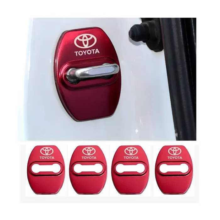 Protector Embellecedor De Cerradura Para Puerta Toyota X4 Rojo