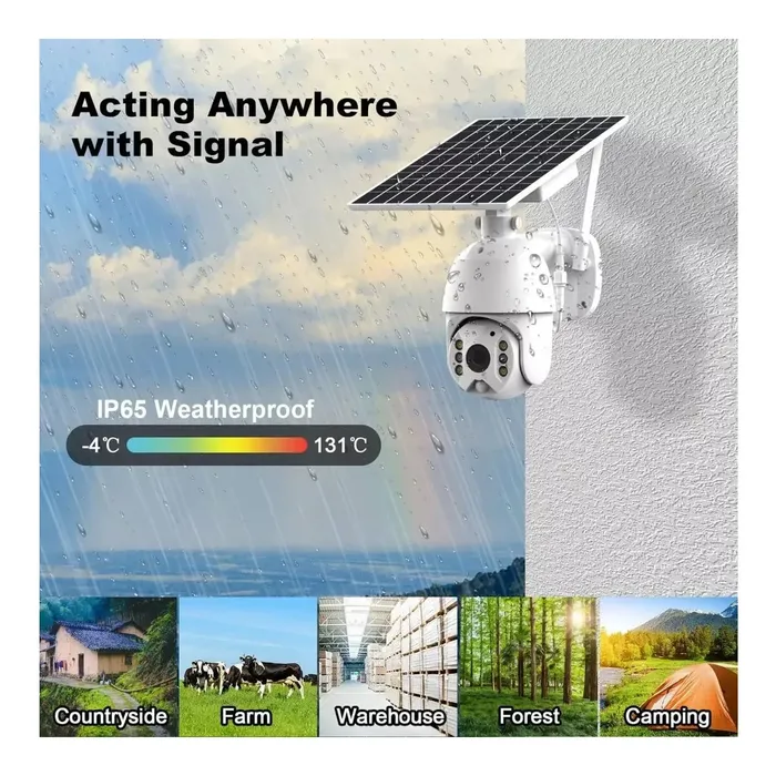 Cámara Ip Solar Wifi Ptz App Ubox 